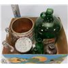Image 1 : FLAT OF VINTAGE POP BOTTLES, SYRUP TIN AND MORE