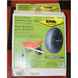 2 NEW ERIE HEAVY DUTY WHEEL BARROW WHEEL WITH AXEL