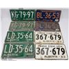 Image 1 : LOT OF 4 PAIRS OF VINTAGE LICENSE PLATES