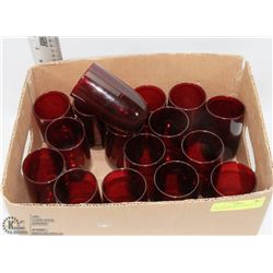 18PC ANCHOR HOCKINGS ROYAL RUBY GLASS SET