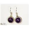 Image 1 : STERLING SILVER AMETHYST EARRINGS