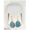 Image 2 : STERLING SILVER LARGE CHALCEDONY EARRINGS