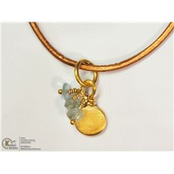 GOLD PLATED PENDANT WITH FASHION CORD