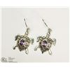 Image 1 : STERLING SILVER AMETHYST EARRINGS