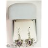 Image 2 : STERLING SILVER AMETHYST EARRINGS