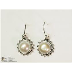 STERLING SILVER PEARL EARRINGS