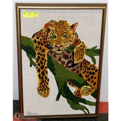 EMBROIDERED BIG CAT  PICTURE