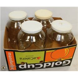 LARGE GLASS JARS WITH LIDS