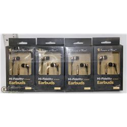 LOT OF 4 HI-FIDELITY EARBUDS
