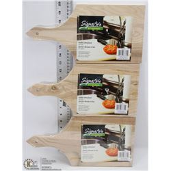 LOT OF 3 WOODEN CUTTING BOARDS