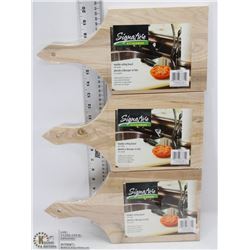 LOT OF 3 WOODEN CUTTING BOARDS