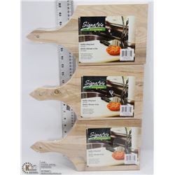 LOT OF 3 WOODEN CUTTING BOARDS