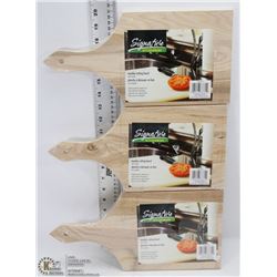 LOT OF 3 WOODEN CUTTING BOARDS
