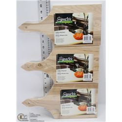 LOT OF 3 WOODEN CUTTING BOARDS