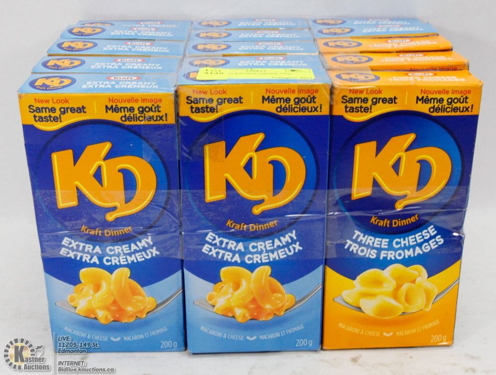 LOT OF 15 KD MACARONI AND CHEESE