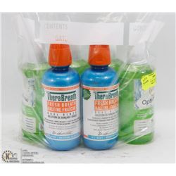 LARGE BAG OF THERABREATH & OPTI-RINSE MOUTH WASH