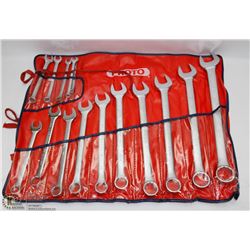 COMPLETE OPEN END WRENCH SET IN APRON