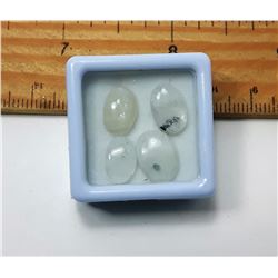 5)  LOT OF 4 OVAL MOONSTONE GEMSTONES