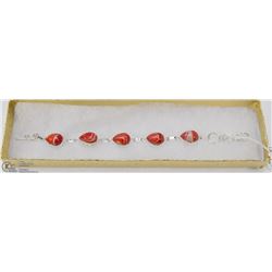 #125-RAINBOW CALSILICA GEMSTONE BRACELET