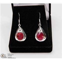 #17-NATURAL RED RUBY EARRINGS
