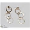 Image 1 : STERLING SILVER DANGLE EARRINGS.