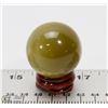 Image 1 : #15-NATURAL TIGER EYE SPHERE BALL & STAND