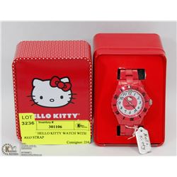 2) NEW HELLO KITTY WATCH WITH RED STRAP