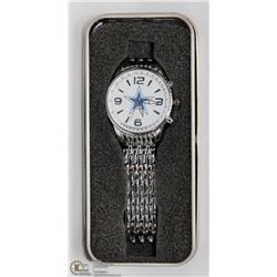 NEW IN CASE, BLUE STAR MENS WATCH.