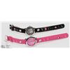 Image 1 : 7) 2 NEW  HELLO KITTY WATCHES,RED AND BLACK STRAPS