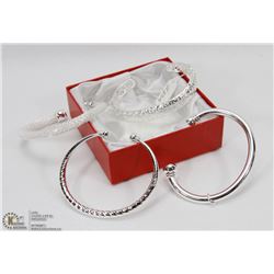 5) 4PC SILVER PLATED NEW BRACELETS