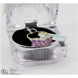 8) NEW AMETHYST STERLING SILVER .925 RING SIZE 7