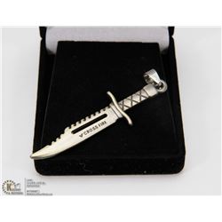 LARGE HEAVY METAL  DAGGER PENDANT WITH GIFT BOX