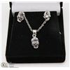 Image 1 : SKULL EARRINGS AND NECKLACE SET