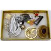 Image 1 : BOX OF VINTAGE PENDANTS & BROOCHES.