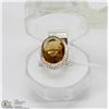 Image 1 : #14-SMOKEY TOPAZ GLAMOURS GEMSTONE  RING