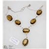 Image 1 : #11-SMOKEY TOPAZ GLAMOURS GEMSTONE NECKLACE