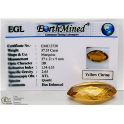 #48-YELLOW CITRINE GEMSTONE 57.35CT