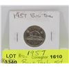 Image 1 : 1957 CANADIAN BUG TAIL 5CENT PIECE
