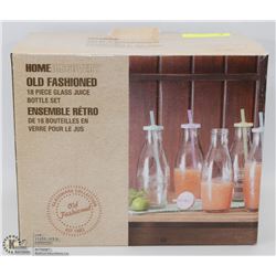 18PC GLASS JUICE BOTTLE SET