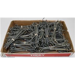 LOT OF 250 -  6” PEG BOARDS HOOKS.