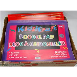 FLAT OF KIDS DOODLE PAPER