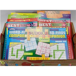 FLAT OF ASSORTED PUZZLE BOOKS