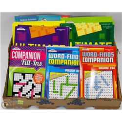 FLAT OF ASSORTED PUZZLE BOOKS