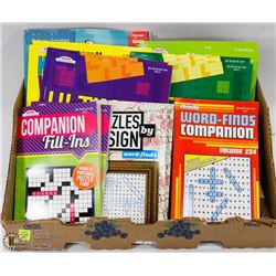 FLAT OF ASSORTED PUZZLE BOOKS