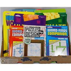FLAT OF ASSORTED PUZZLE BOOKS