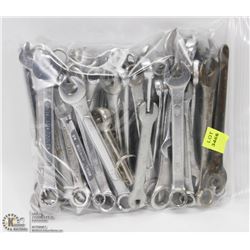 BAG OF ASSORTED WRENCHES