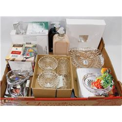 FLAT OF GLASSWARE INCLUDING MIKASA