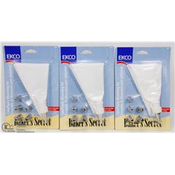 LOT OF 3 NEW CAKE/PASTRY DECORATING SET