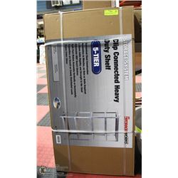 NEW HEAVY DUTY GALVANIZED STEEL 5 TIER STORAGE