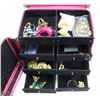 Image 2 : JEWELLERY/MAKEUP CASE WITH CONTENTS (PINK & GRAY)